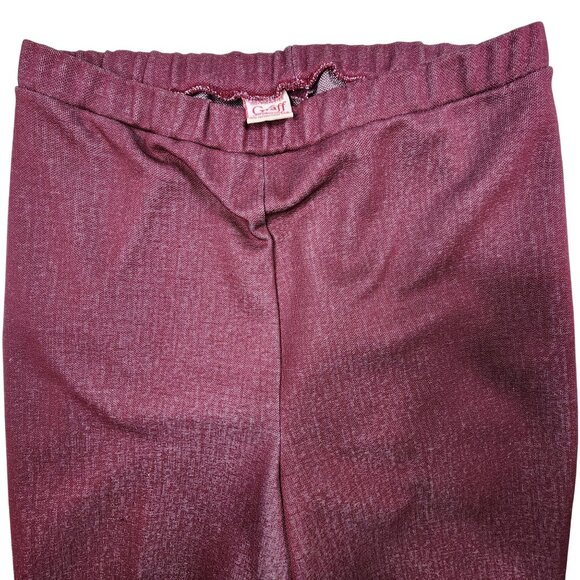 Vintage Graff Californiwear Burgundy High-Waisted Pants, Women's 28 - Picture 1 of 8